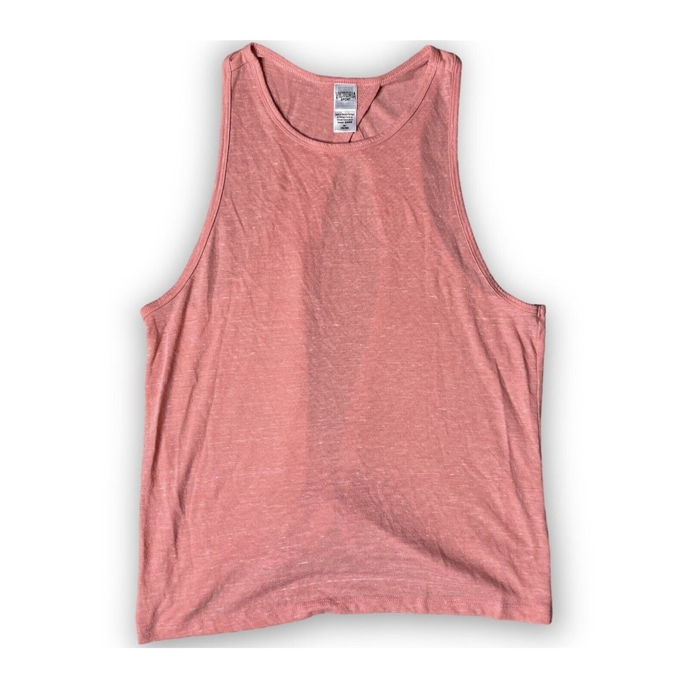 Victoria Sport Women’s SZ M Pink Back Tie Closure Open Back Tank Top Workout